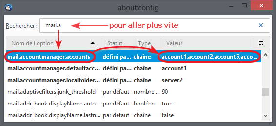 Image -Thunderbird -about:config -ordre des comptes mail